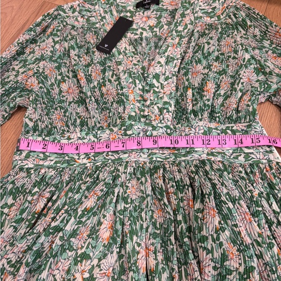NEW Lulus Green Floral Long Sleeve Dress | Size L | NWT - Picture 7 of 9